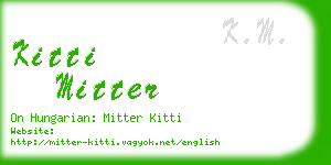 kitti mitter business card